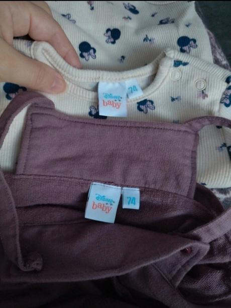 Dívčí body+laclové kalhoty minnie, komplet vel. 68, disney,68