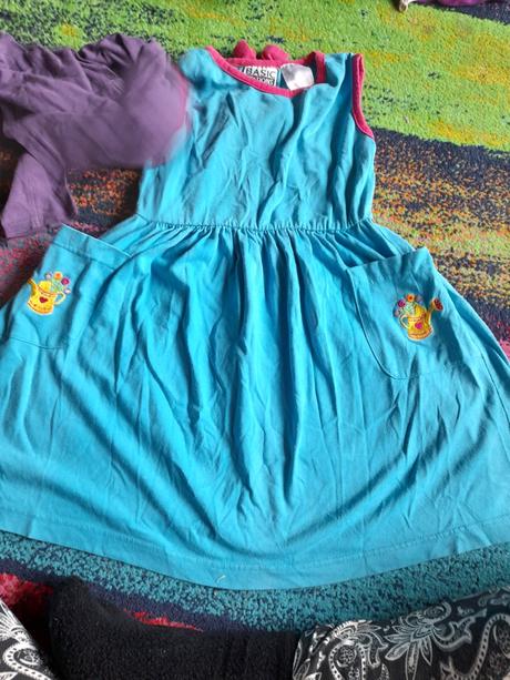 Dětské holčičí šaty,šatky,šatečky modré s výšivkou, 80