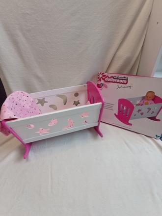 Dřevěná kolébka pro panenky my beautiful dollsroom,