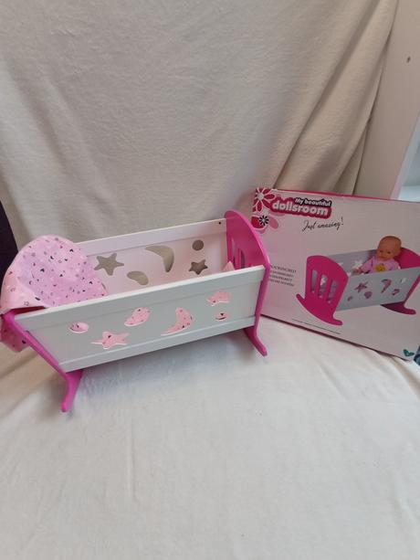 Dřevěná kolébka pro panenky my beautiful dollsroom,