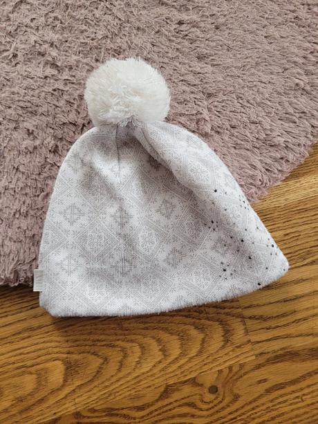 Zimní čepice s bambulkou a kamínky vel. 4roky, rdx,122