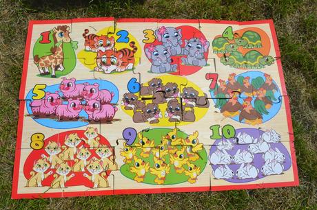 Velké dřevěné podlahové puzzle, 