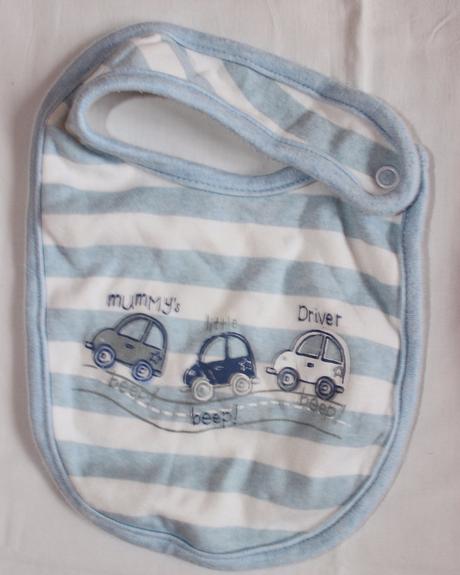 Aj70. bavlněný bryndák s auty 3 měsíce, 