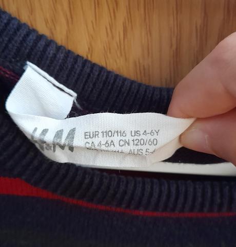 Svetrové bavlněné šatičky h&m v.110/116, h&m,110