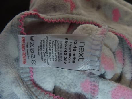 Flísový overálek se zajíčky vel.86, next,86