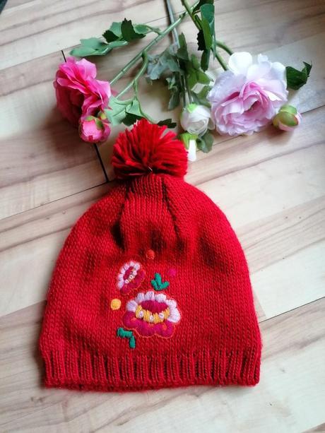 Čepice s kytkou, h&m,98