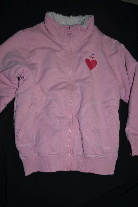 Oteplená dívčí mikina v.110/116, na zip,, lupilu,116