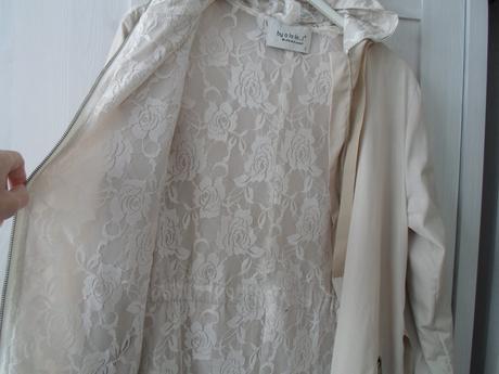 Krémová bunda parka větrovka, m