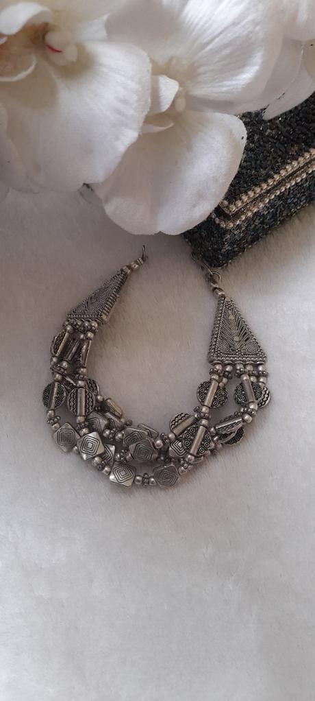 Antický stříbrný náramek,