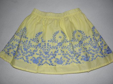Plátěná sukně s výšivkou zn. tcm vel.110/116, tchibo,110