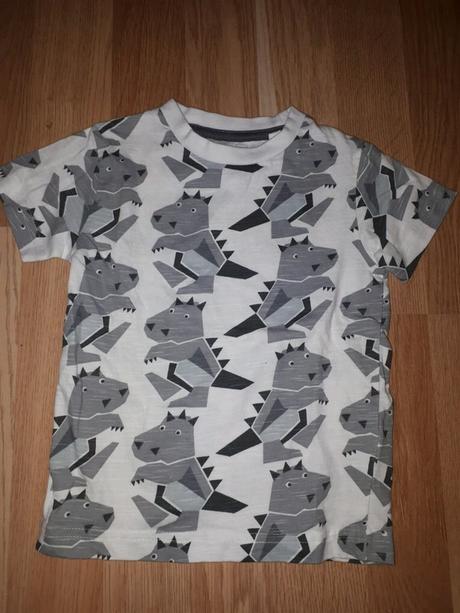 Bílé tričko s dinosaury 80 next, next,80