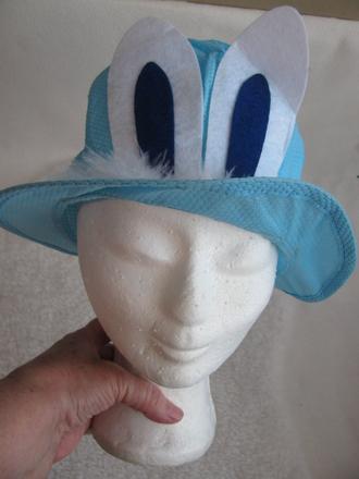 Karnevalový modrý klobouk s ušima,zajíc,velikonoce, 