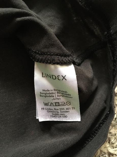 Černé tričko s kr.rukávem lindex (vel. 128/134), lindex,134