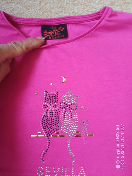 Legíny a tričko růžové vel."128/134", 128