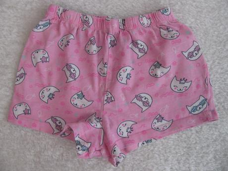 Bavlněné dívčí šortky s kočičkami, primark,110