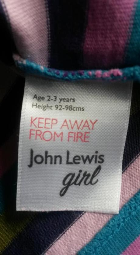 Bavlněné pruhované tričko john lewis vel. 98, john lewis,98