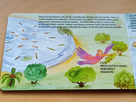 Leporelo pro děti sluneční hroch oranžoch, 