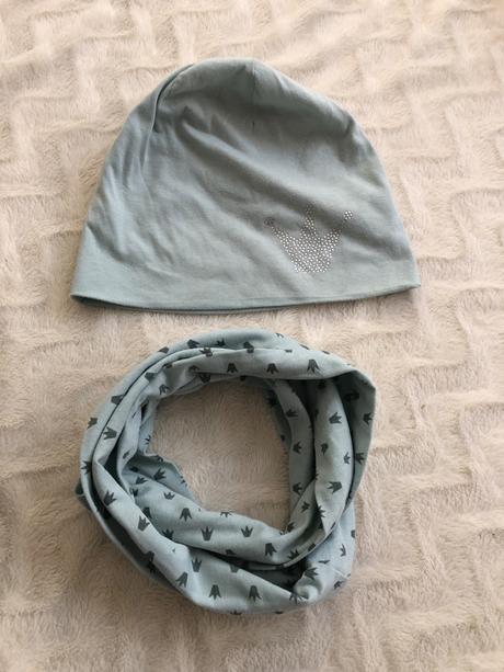 Mátový set čepice a šály z bavlny alive, alive