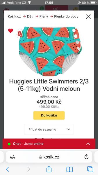 Máte zkušenost s opakovaně použitelnými plenkami Huggies do vody?