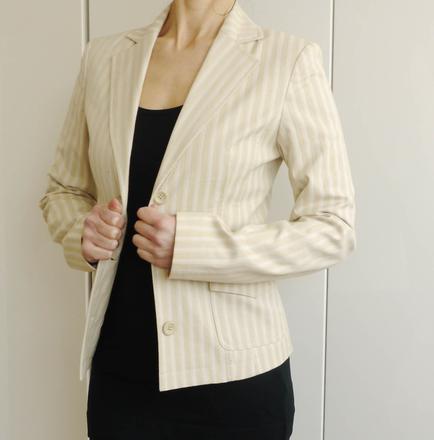 Kremove sacko s prouzkem vel. 34/xs tally weijl, tally weijl,xs