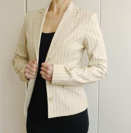 Kremove sacko s prouzkem vel. 34/xs tally weijl, tally weijl,xs