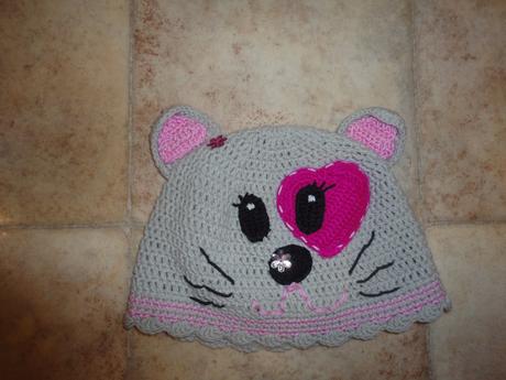 Pletená čepka - myška, 86