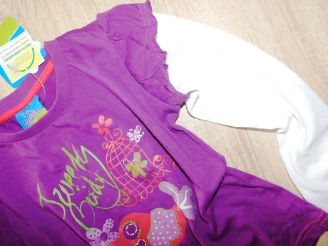 Dívčí bavlněné triko-dlouhý rukáv, topolino,122