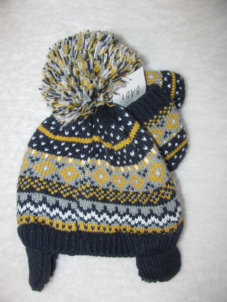 Set - zimní tm.modrá čepice, kulich + rukavice, george,62