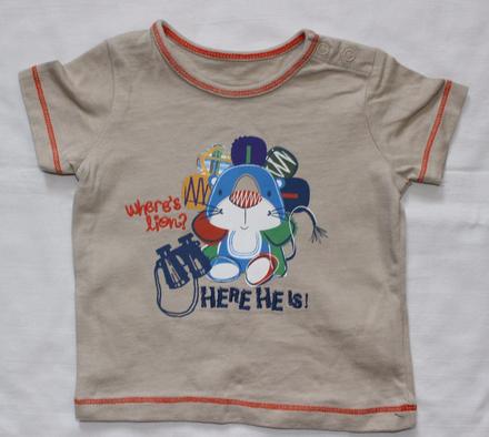 W493. tričko s lvíčkem 0-3 měs., matalan,62