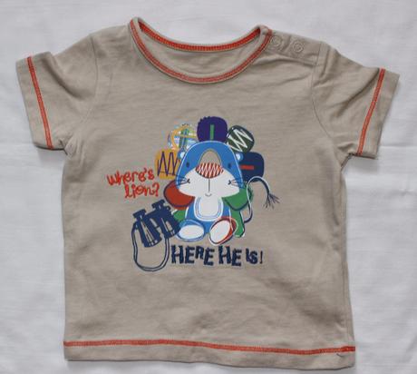 W493. tričko s lvíčkem 0-3 měs., matalan,62
