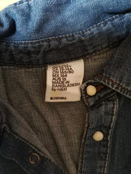 Riflová košile, denim,164