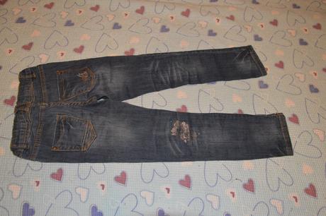 128 134 elastické džíny rifle s třpytkami, dopodopo,128