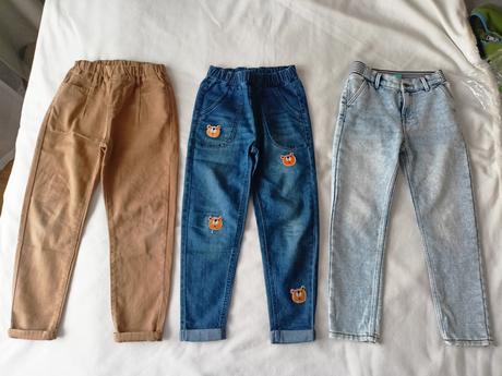 3x dětské džíny,122/128, 128