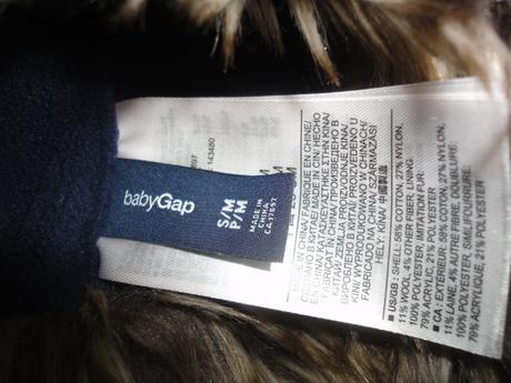 Dvojitá ušanka gap, vel. s/m, obvod 54cm, gap,98