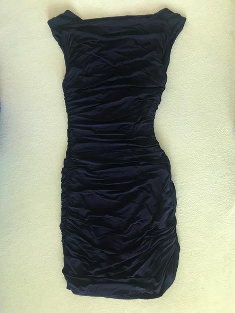 Černé šaty nabirané, h&m,36