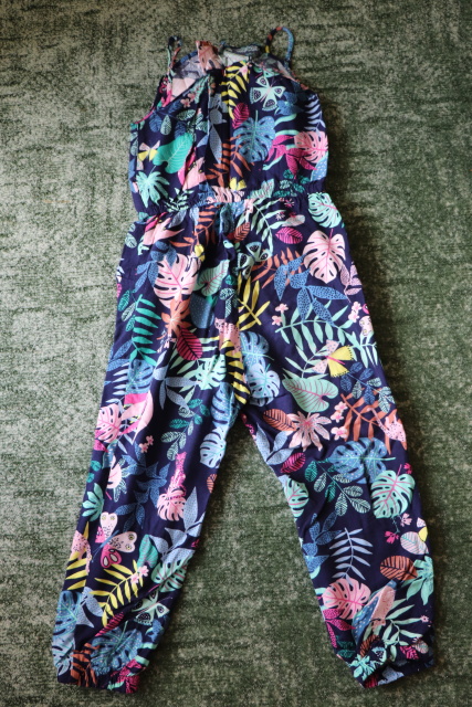 Krásný holčičí overal s tropickými motivy, h&m,104