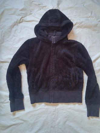 Černá mikina, chlupatka, marks & spencer,128