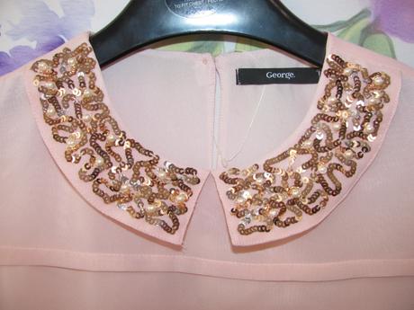 Sváteční růžová halenka s flitry, george,146