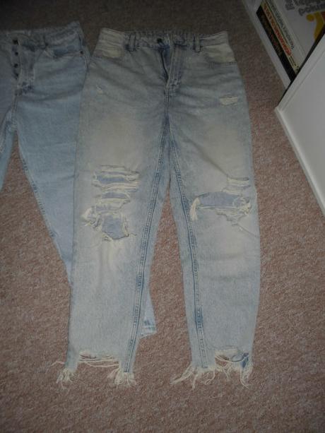 2x dívčí-dámské rifle,cena celkem, bershka,40