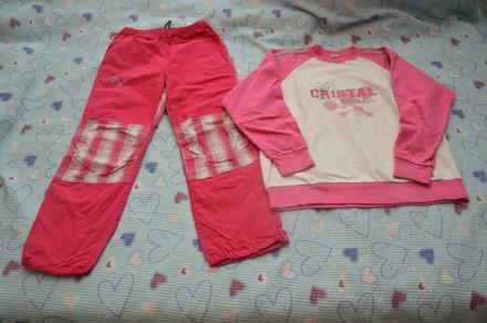134 140 komplet kalhoty a mikina, loap,140