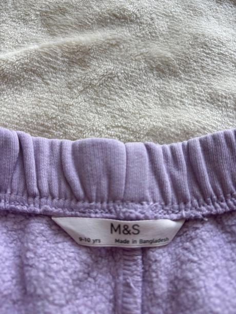 K10/ tepláky fialové - v.9/10 let zn. m&s, marks & spencer,140