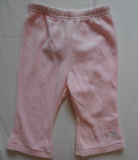 T36. sametové tepláky 3-6 měs., f&f,68