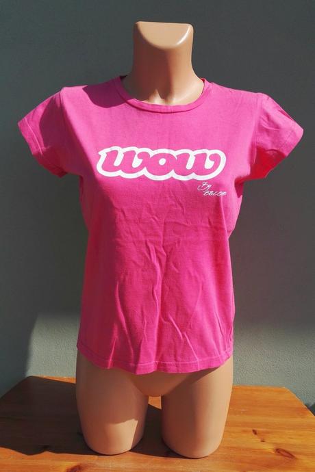 Růžové tričko top bok bok - vel.m, m