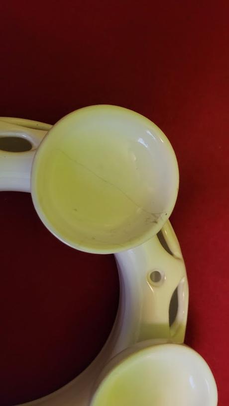 Keramický svícen a závěs se sněhuláky, 