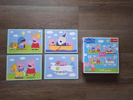 Puzzle pepa pig trefl 4v1, top stav, 