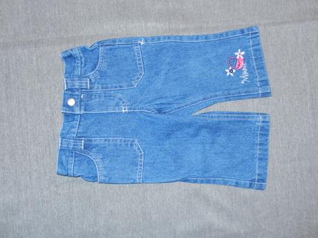 Džíny minnie - vel.6-9m, disney,74