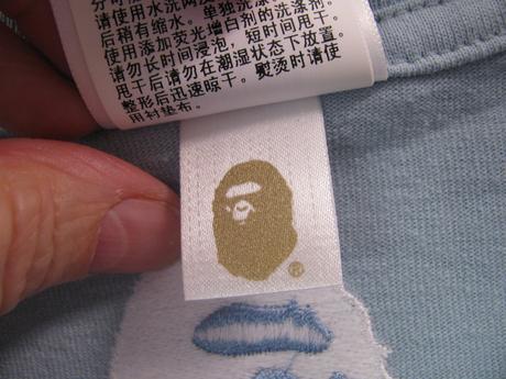 Pánské modré bavlněné tričko a bathing ape, xxxl