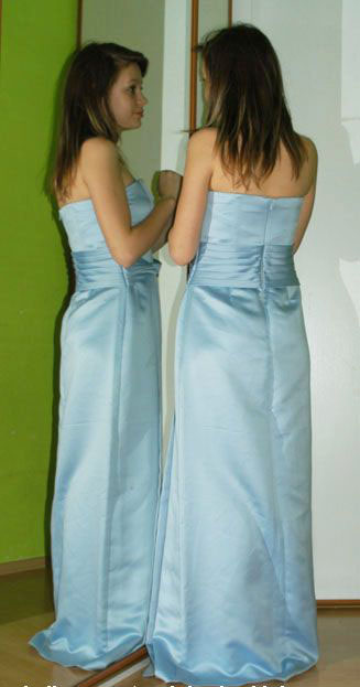 Společenské plesové modré dlouhé šaty, bhs,38