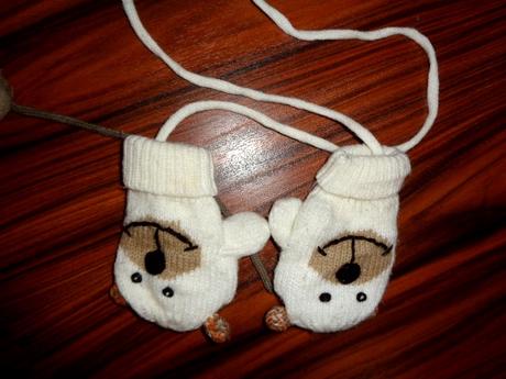 Medvídkový komplet čepice a rukaviček, topomini,74