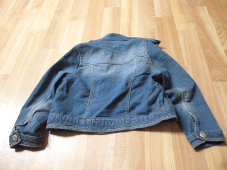 Elastická riflová bunda vel. 3-4 s beruškou, nutmeg,104